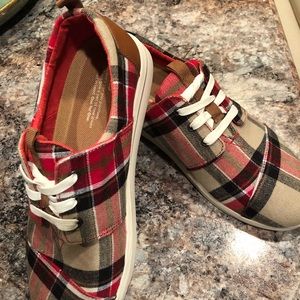 Toms Del Rey sneaker red plaid